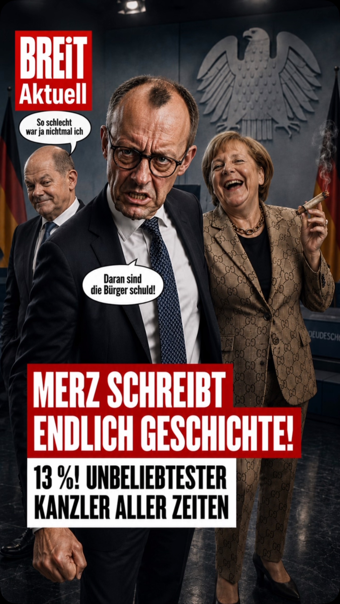 13 Prozent. Auch das muss man erstmal schaffen, Herr Merz.