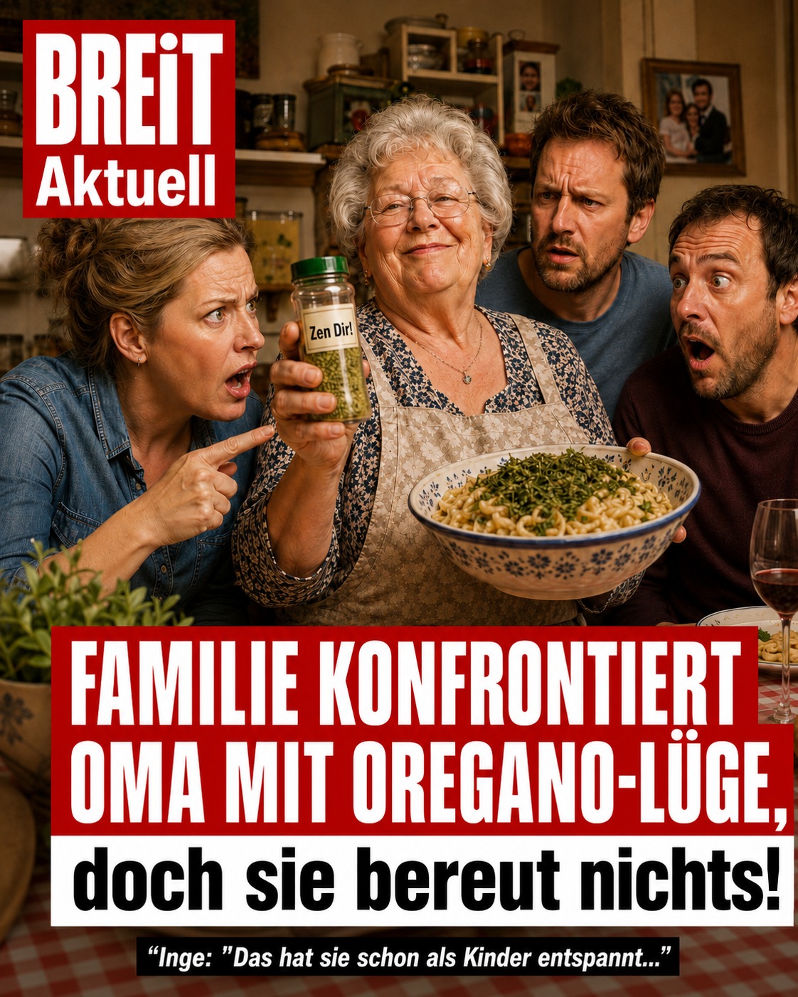 Oma Inge fragt: 'Wer will probieren?'